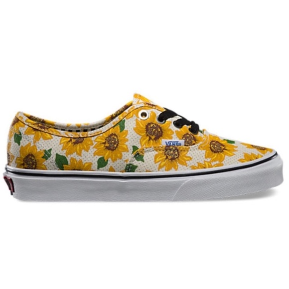 #02 VANS Off The Wall Authentic Sunflower White Classic Sneaker Skater Shoe Lace - Picture 8 of 8